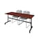 Kobe Rectangle Tables > Nesting Tables > Kobe Flip Top Table & Chair Sets, 72 W, 24 L, 29 H, Cherry MKFT7224CH44GY - alternate 1